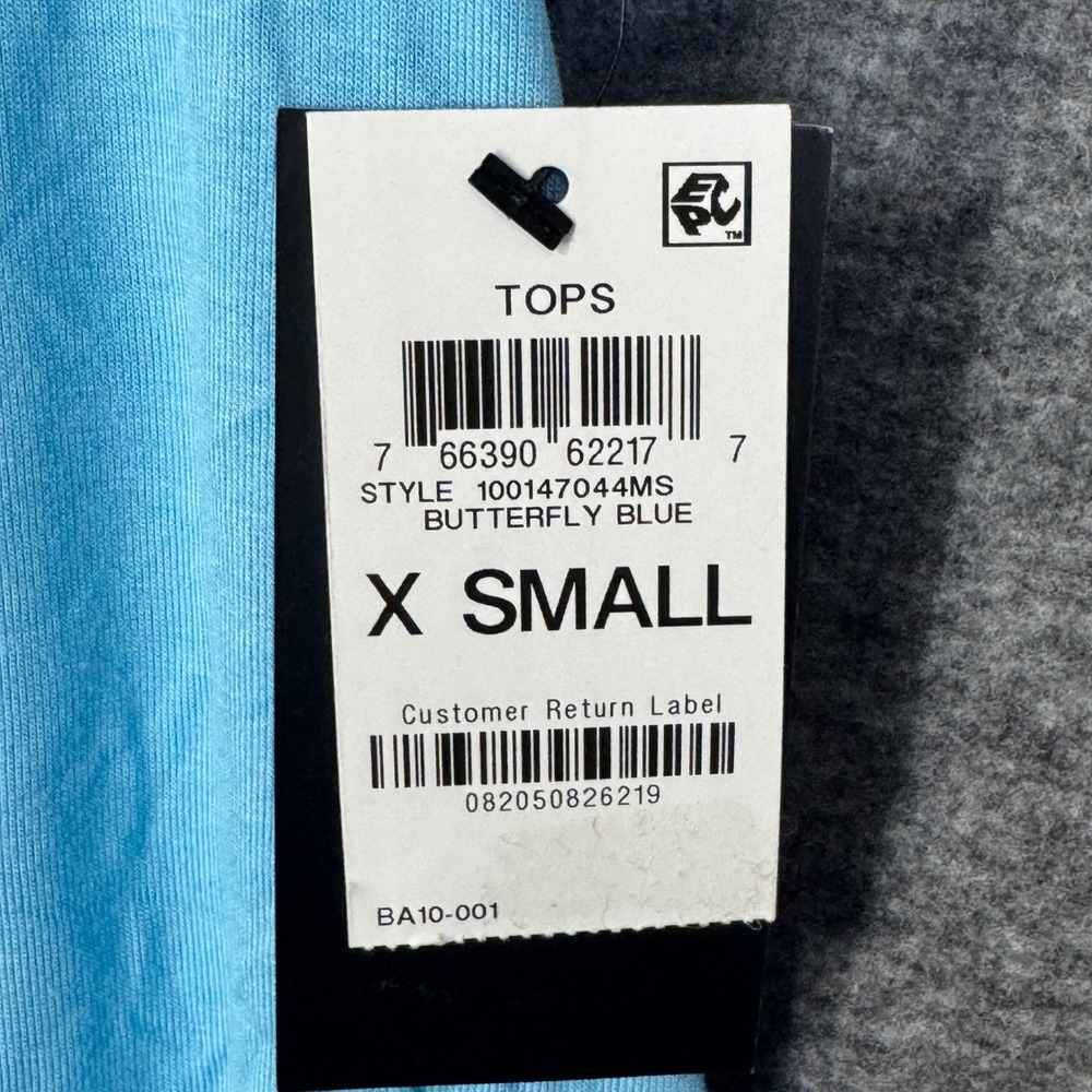 Ideology Women's XS Extra Small V-Neck Short Sleeve Top Butterfly Blue‎ Athletic - Picture 4 of 11
